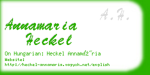 annamaria heckel business card